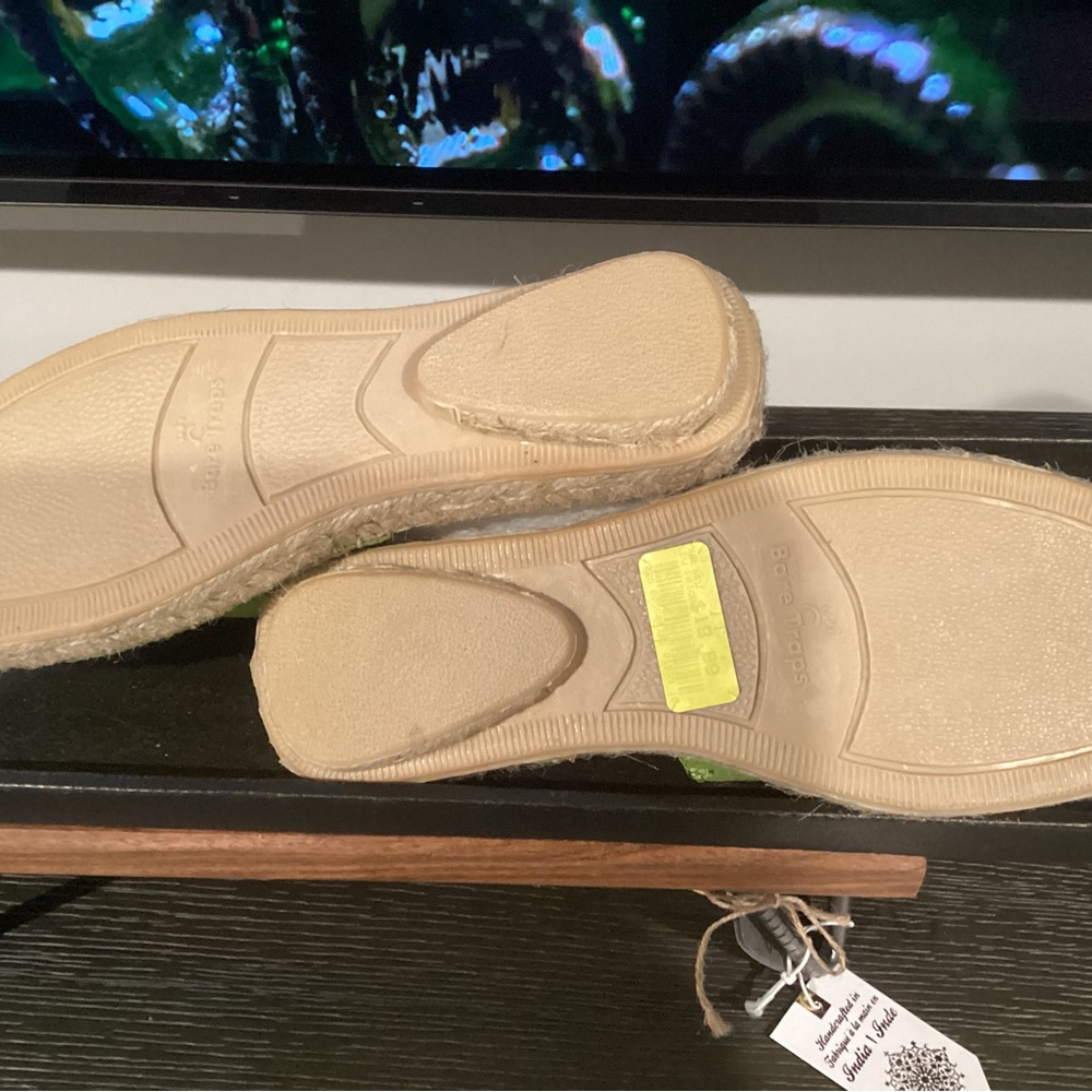 Bare Traps Lime green Suede Espadrille Slides, New - Picture 3 of 8